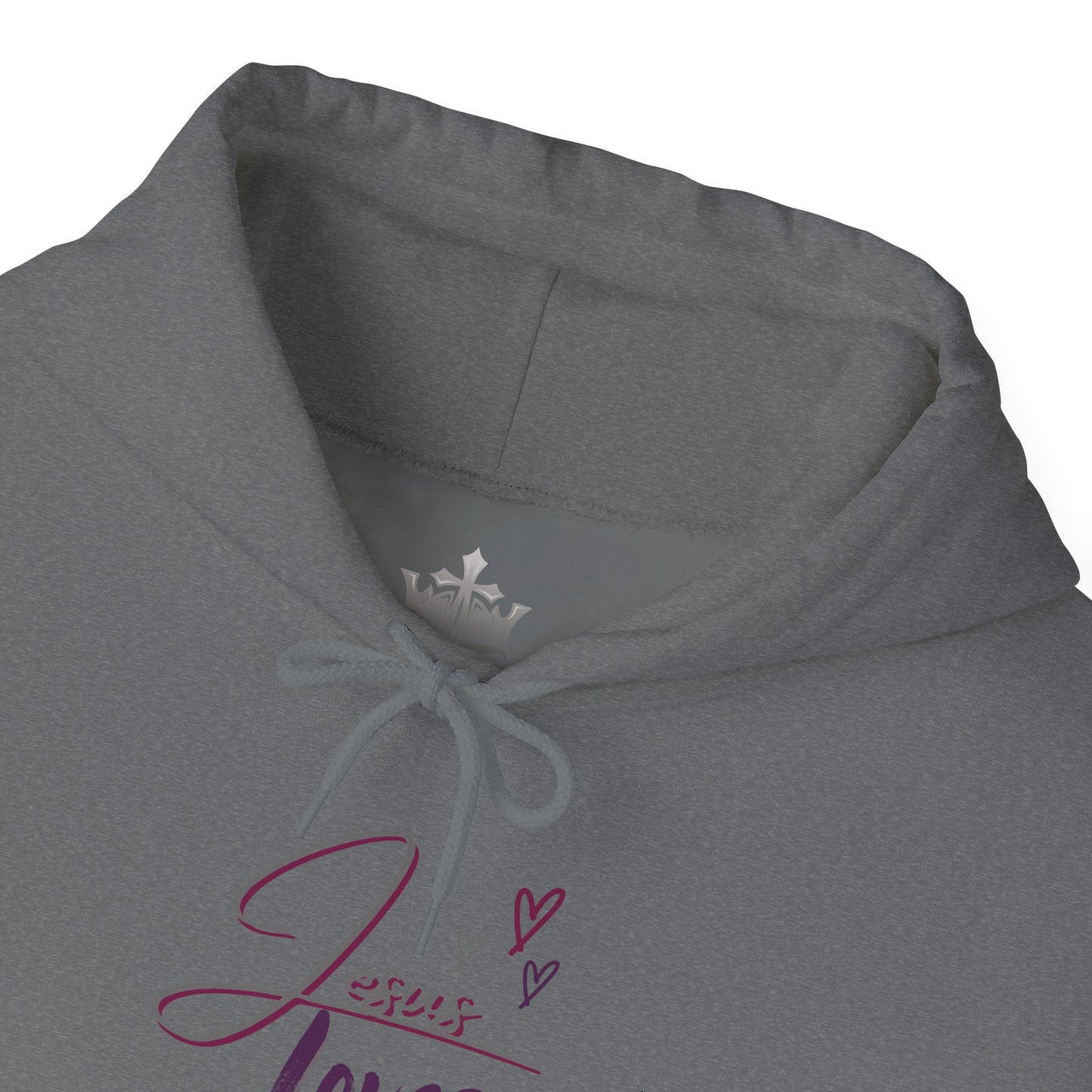 "Jesus Loves Me" (Dark Fabric Design) Women's Hoodie