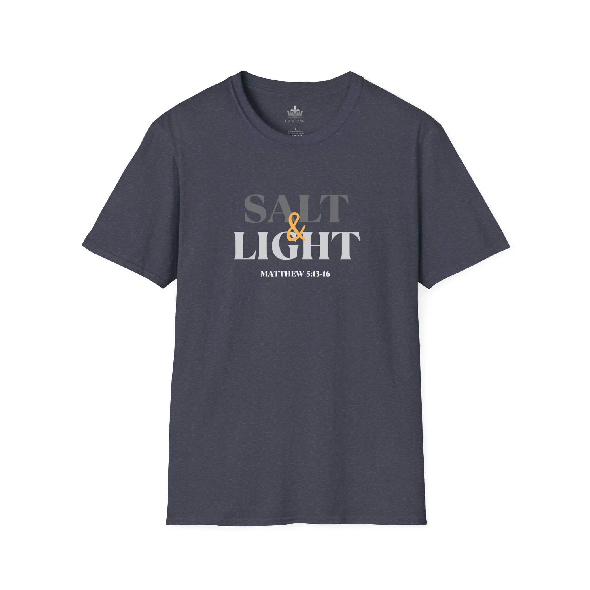 "Salt & Light" Lightweight Christian T-Shirt-Dark Fabric Design