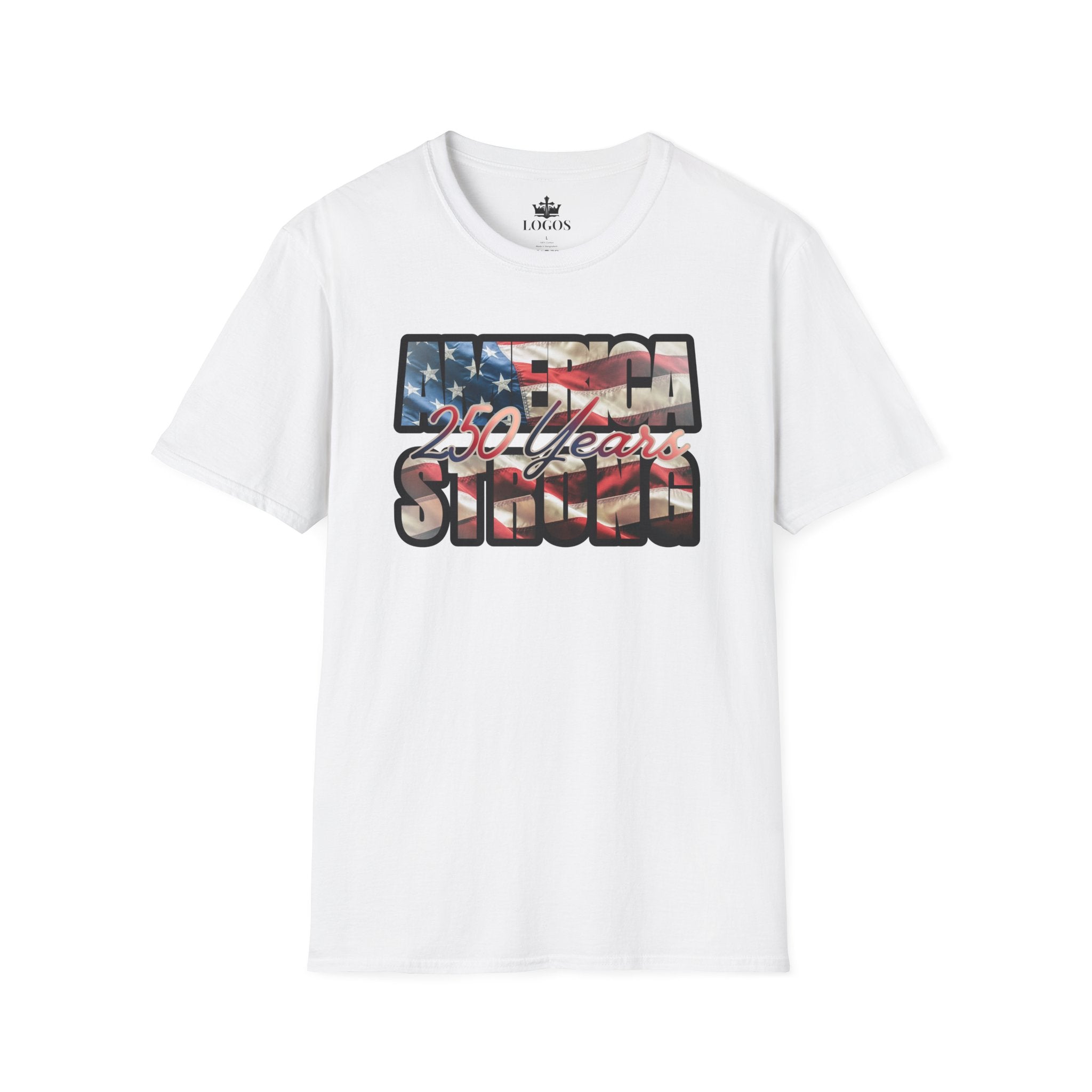 America 250 Years Strong T-Shirt — Patriotic USA Flag Anniversary Tee