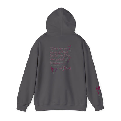 "Jesus Loves Me" (Dark Fabric Design) Women's Hoodie