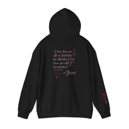 "Jesus Loves Me" (Dark Fabric Design) Women's Hoodie