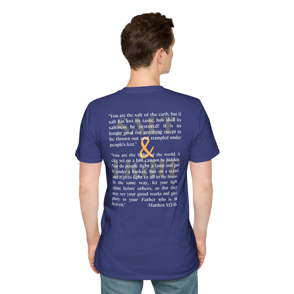 "Salt & Light" Lightweight Christian T-Shirt-Dark Fabric Design