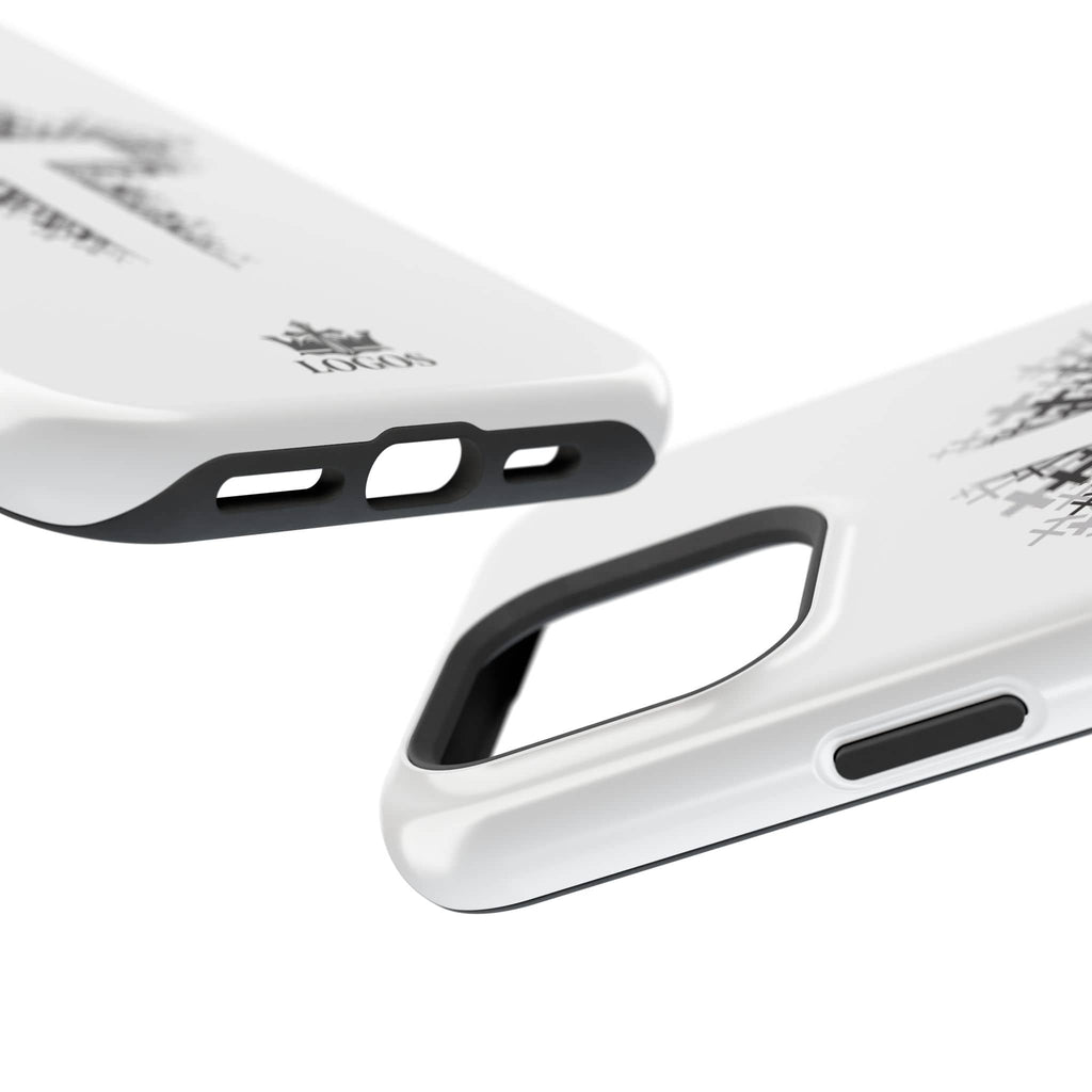 Cross Design Magnetic Impact Resistant Phone Case White
