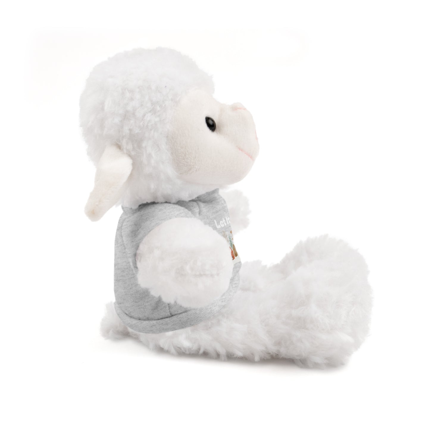 Christmas Plush Toy with "Let It Snow" Tee - Soft Cuddly Gift for Kids