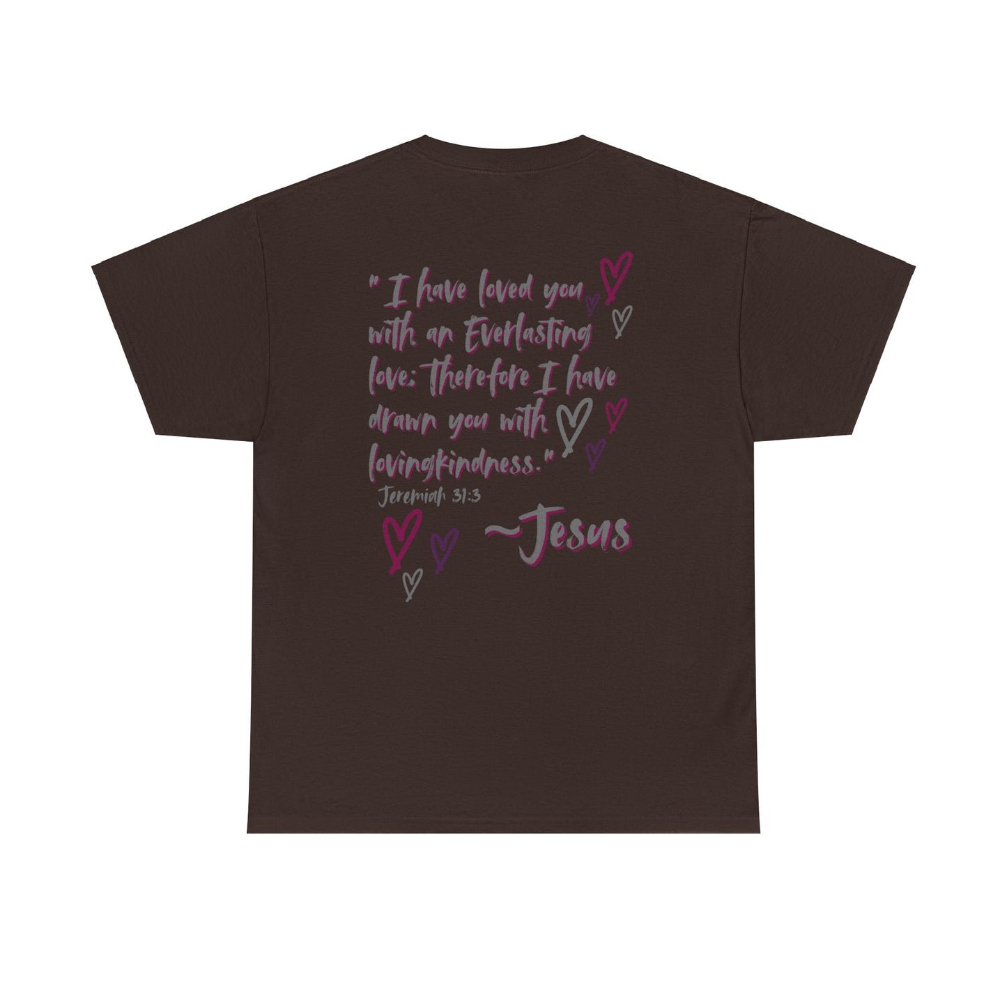 "Jesus Loves Me" (Dark Fabric Design) Women's Cotton Tee