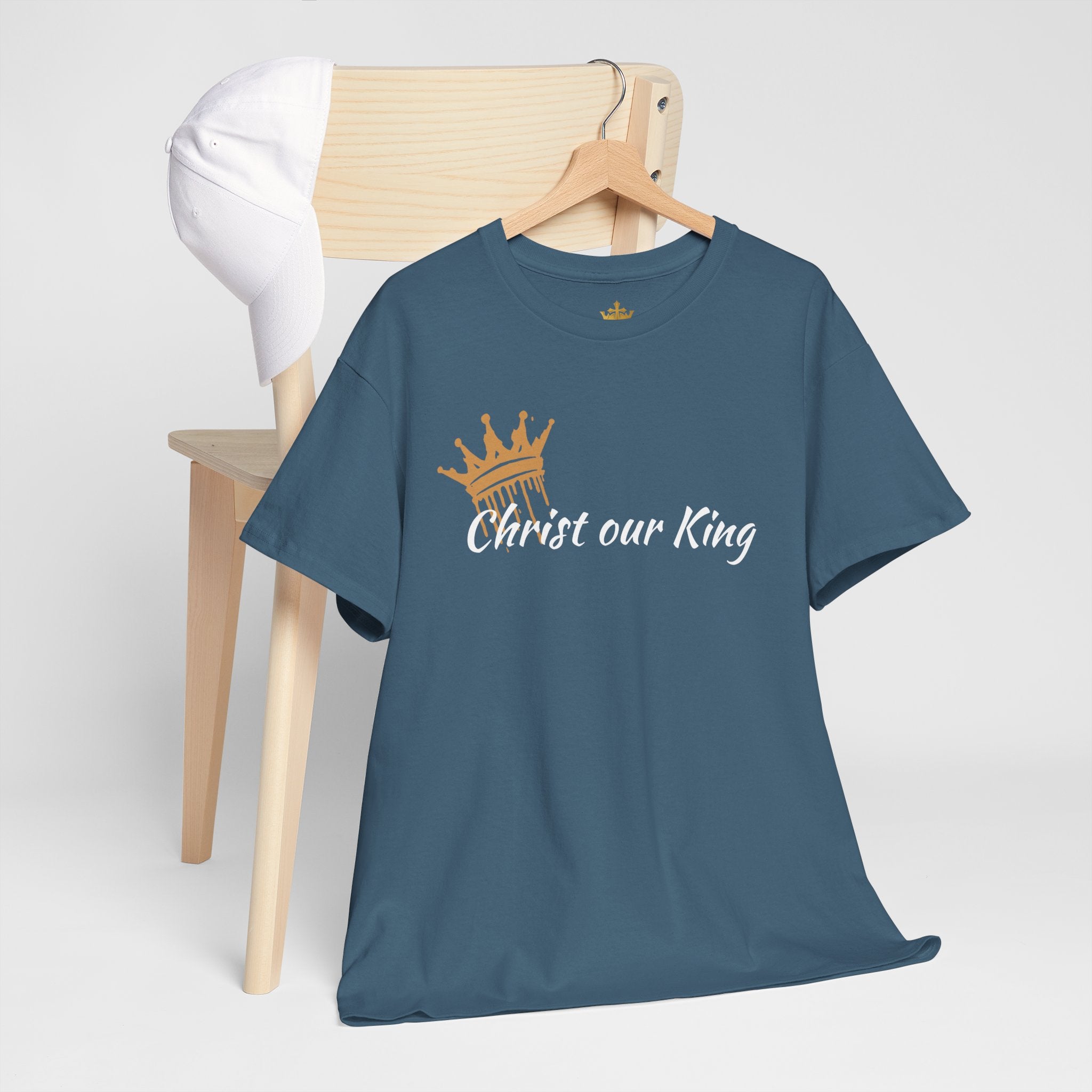 "Christ Our King" Matthew 28:18 Heavy Cotton Shirt