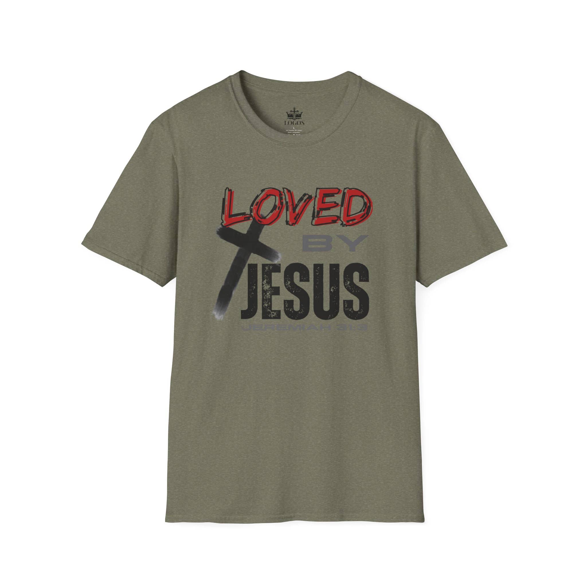 Loved By Jesus Christian Graphic T-Shirt