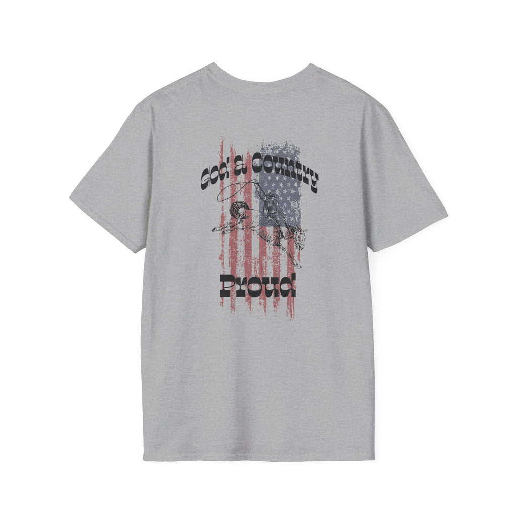 God & Country Proud American Flag T-Shirt