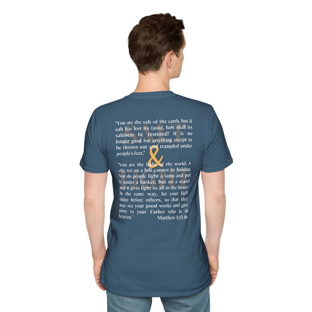 "Salt & Light" Lightweight Christian T-Shirt-Dark Fabric Design
