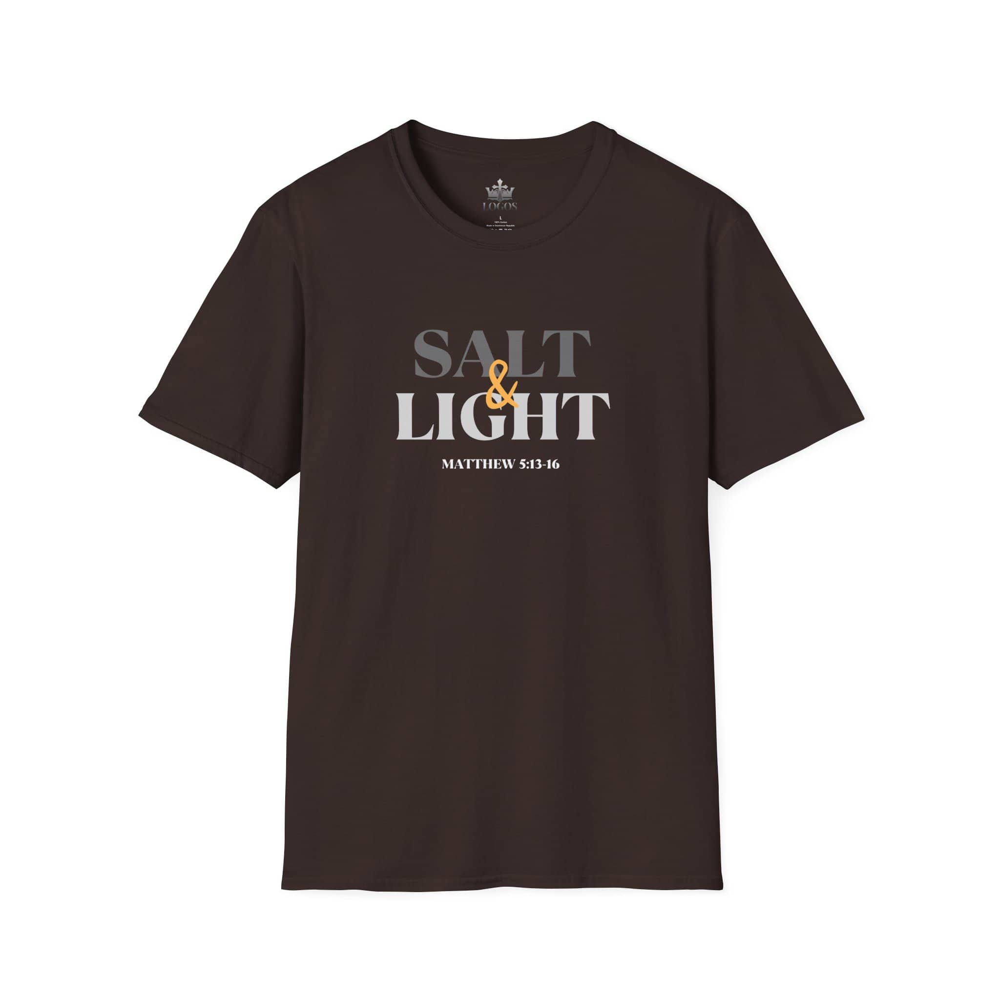 "Salt & Light" Lightweight Christian T-Shirt-Dark Fabric Design