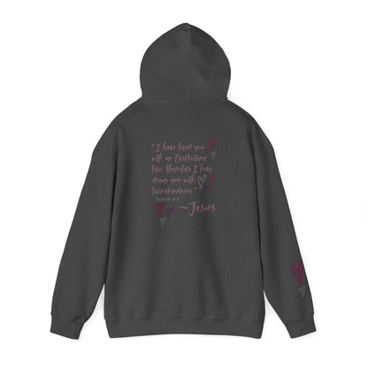 "Jesus Loves Me" (Dark Fabric Design) Women's Hoodie
