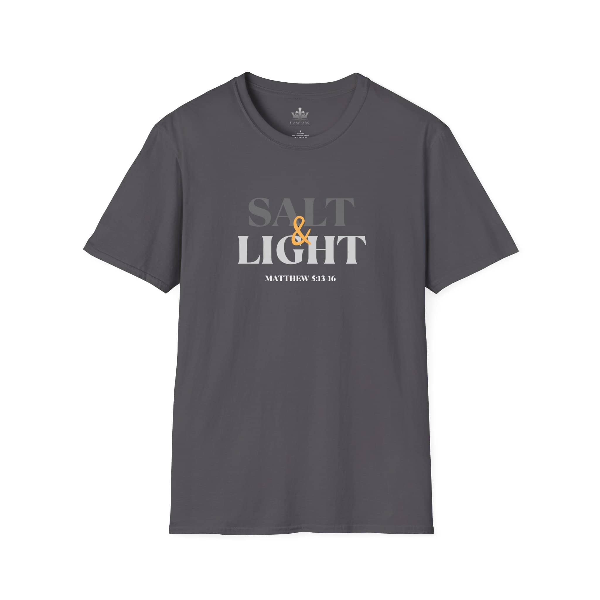 "Salt & Light" Lightweight Christian T-Shirt-Dark Fabric Design