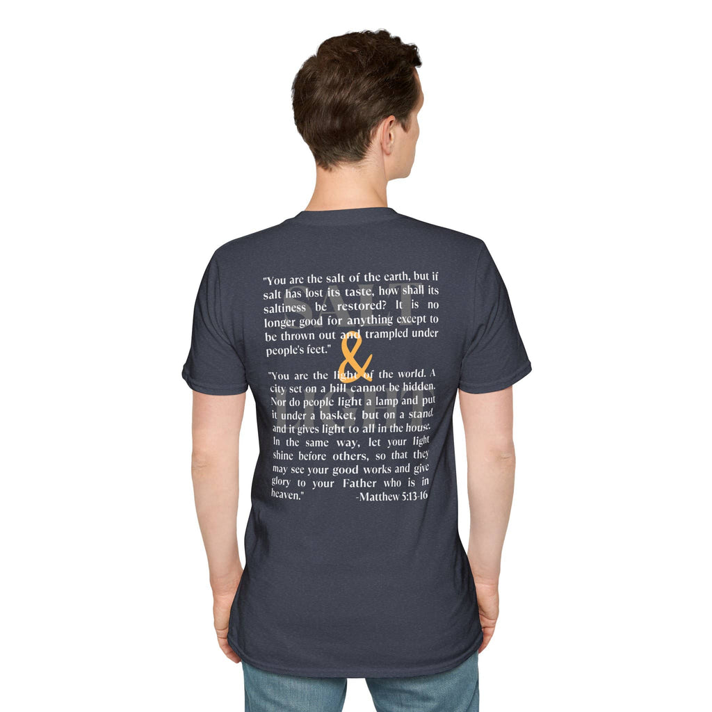 "Salt & Light" Lightweight Christian T-Shirt-Dark Fabric Design