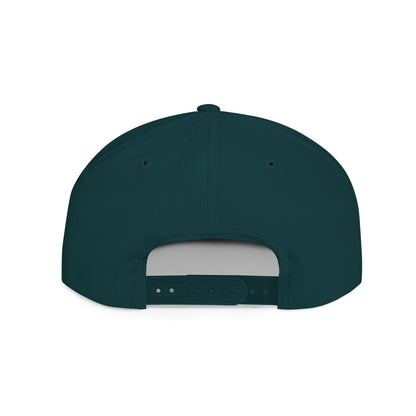 Back view of a Christian snapback hat in deep teal with adjustable strap for a comfortable fit