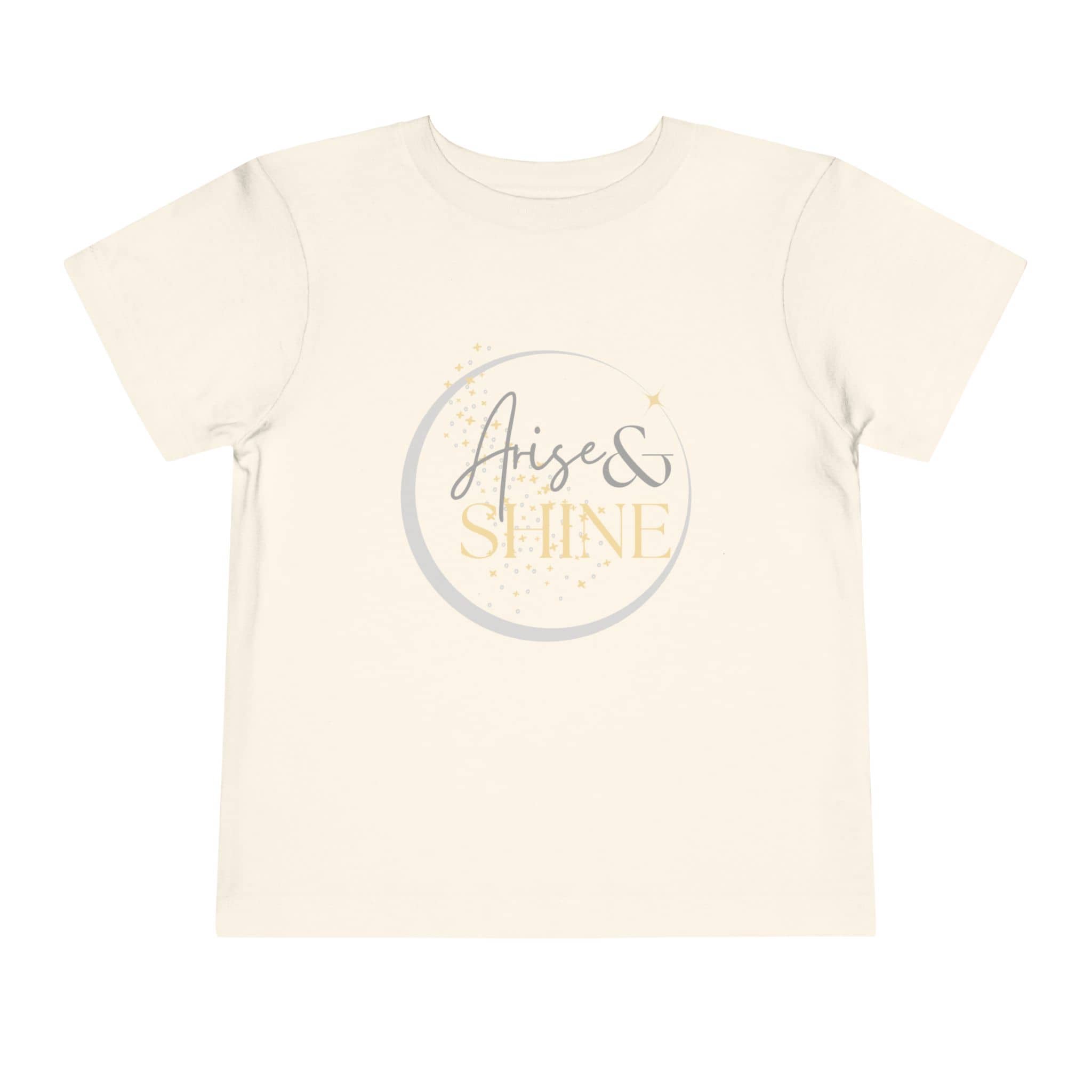 Logos girls scripture tee in white with Arise and Shine design for kids