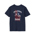 Blue God & Country Proud T-Shirt with graphic design on the back view