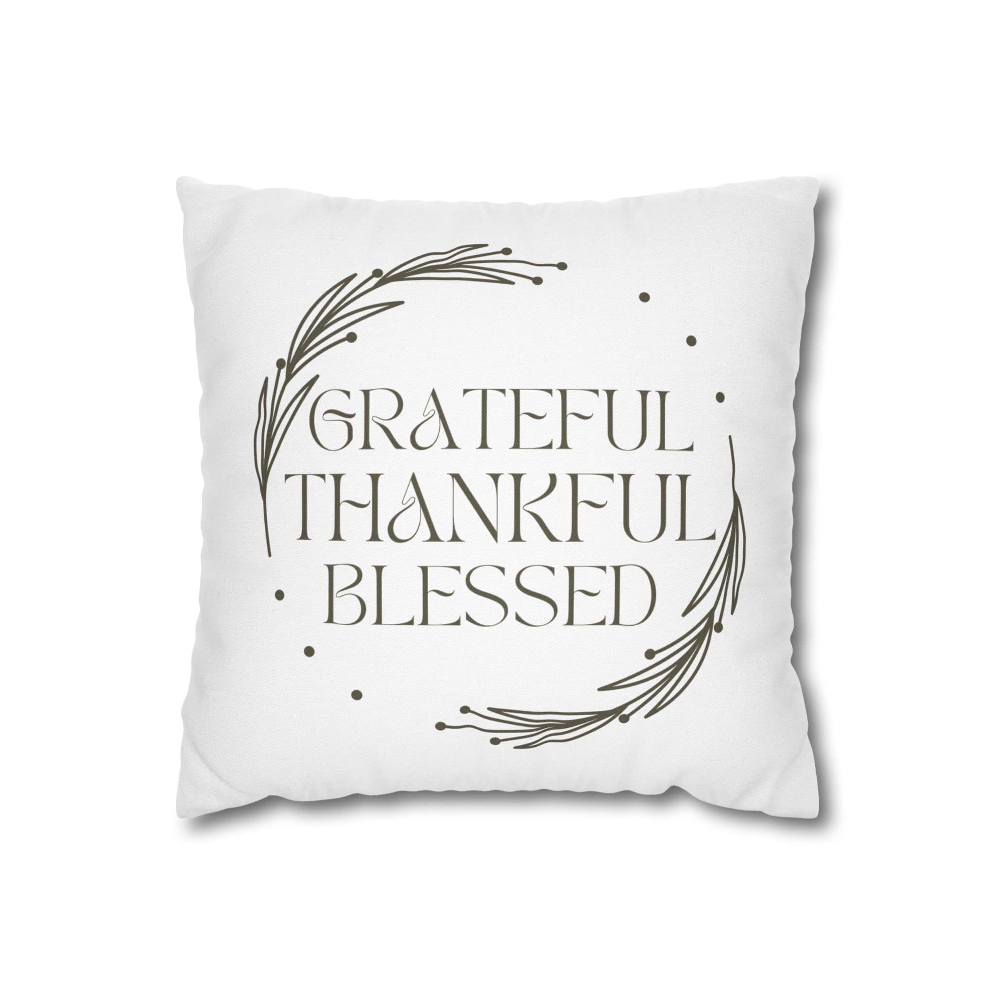 Grateful thankful blessed pillowcase with elegant design for cozy home decor