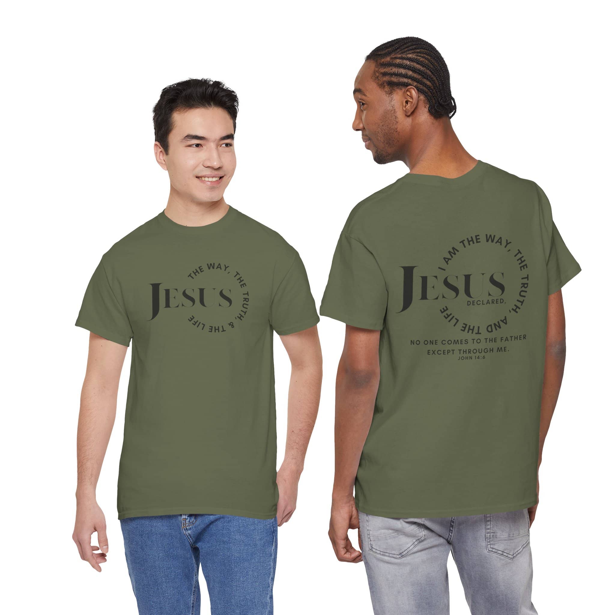 Jesus Is the Way, the Truth, The Life in white, front view
