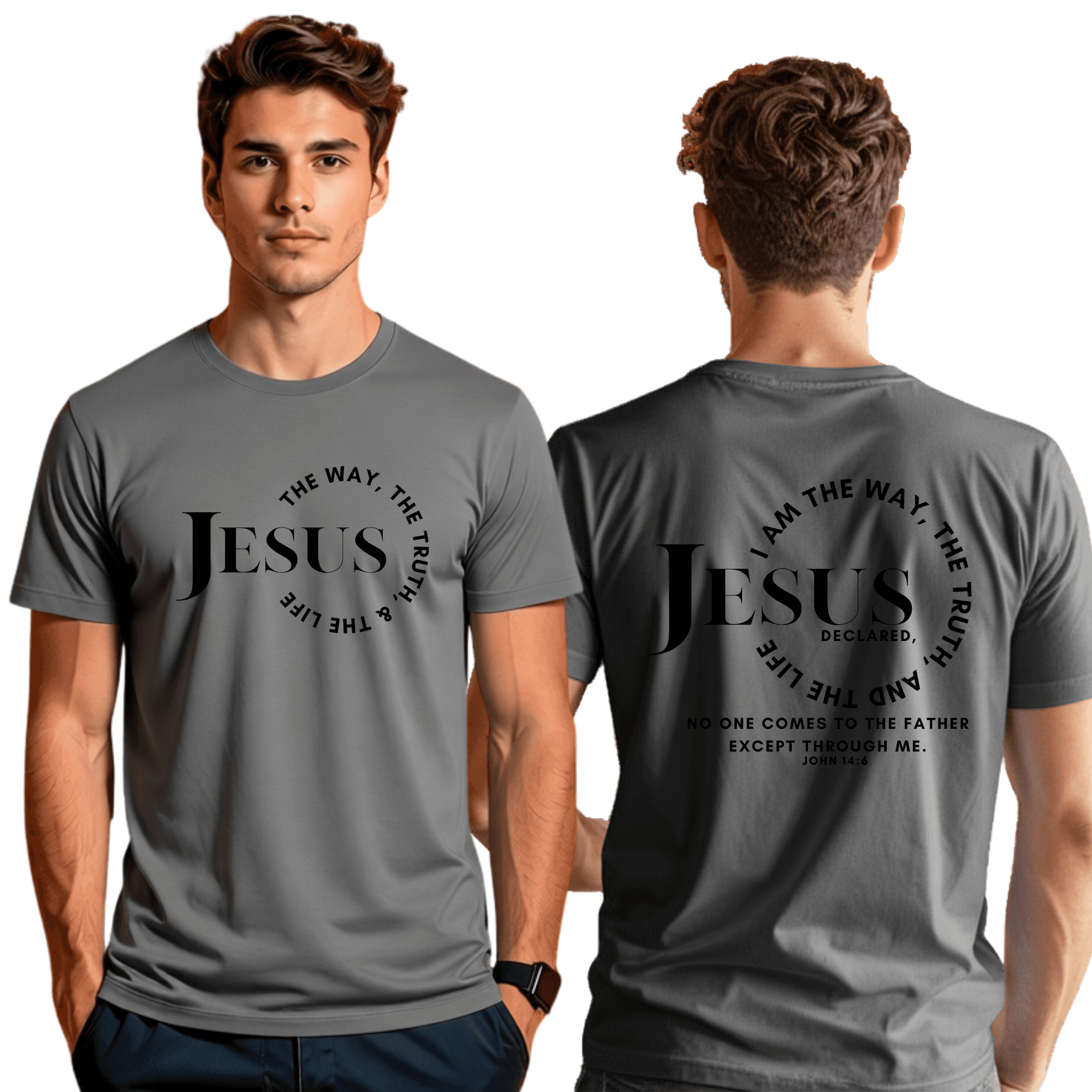 Jesus Is the Way, the Truth, The Life print, featured from the front and back