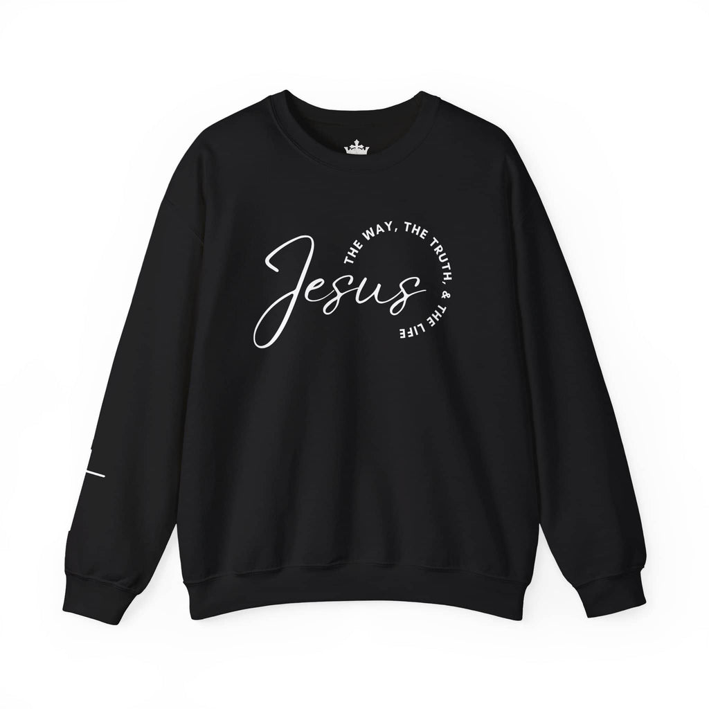 Black Jesus: the Way, the Truth, the Life sweatshirt with stylish script design for casual wear