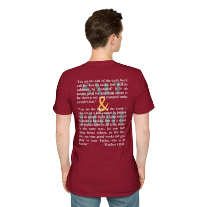 "Salt & Light" Lightweight Christian T-Shirt-Dark Fabric Design