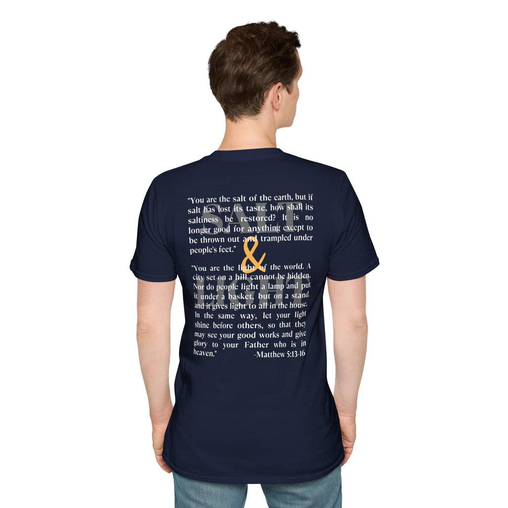 "Salt & Light" Lightweight Christian T-Shirt-Dark Fabric Design