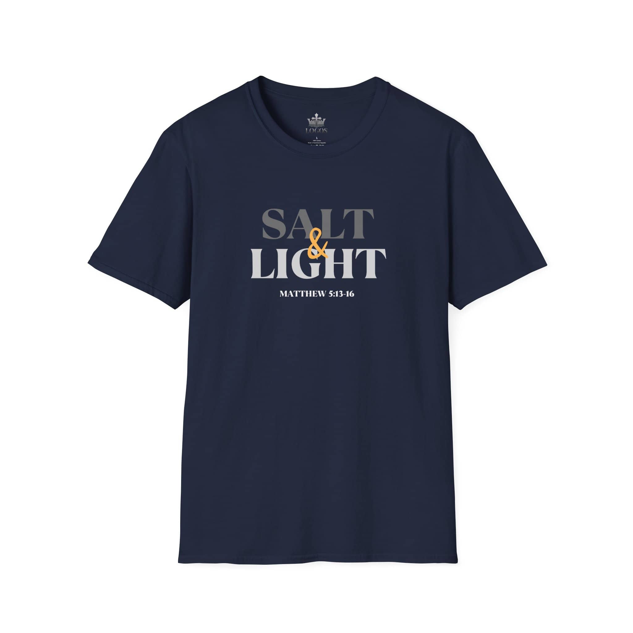 "Salt & Light" Lightweight Christian T-Shirt-Dark Fabric Design