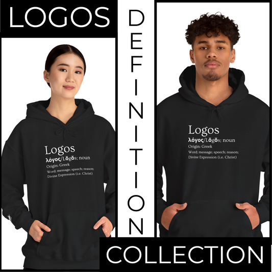 Logos Definition hoodie featuring a stylish design with Greek lettering for a trendy casual look
