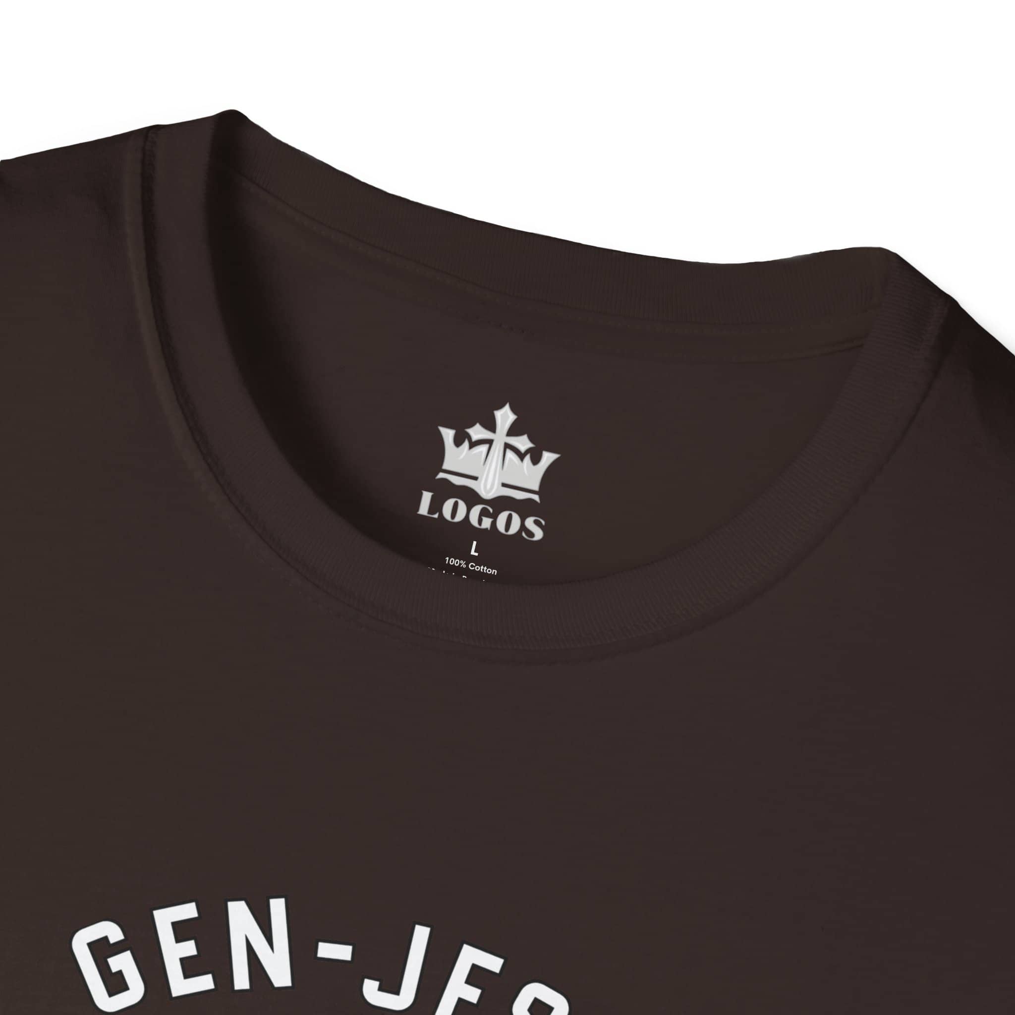 Gen-Jesus Retro 'Generation Jesus' T-Shirt in black with front view showing bold lettering