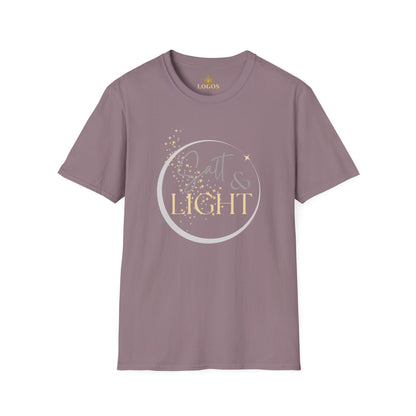 Salt and Light Christian T-shirt for women in a stylish design with a crescent moon and stars