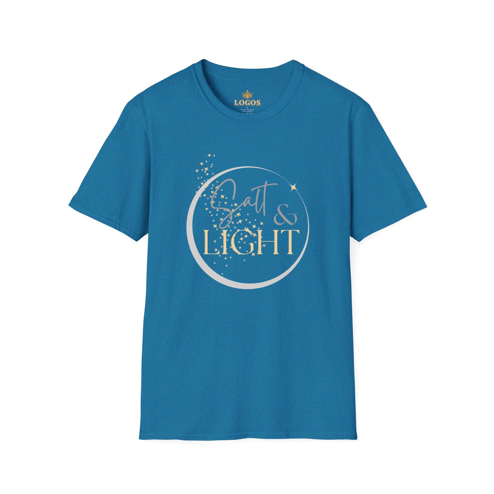 Salt and Light Christian T-shirt for women in blue with stylish design and comfortable fit