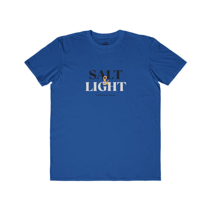 Blue Salt & Light scripture shirt featuring a stylish design for inspirational wear