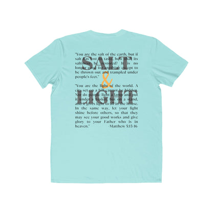 Mint Green Salt & Light scripture shirt featuring Matthew 5:13-16 inspirational design