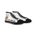 White Scripture design sneakers with black accents and inspirational text for stylish comfort