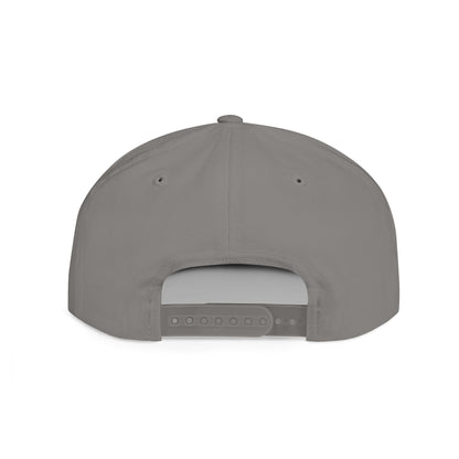 Gray back of a Scripture inspired snapback hat with an adjustable strap for a comfortable fit