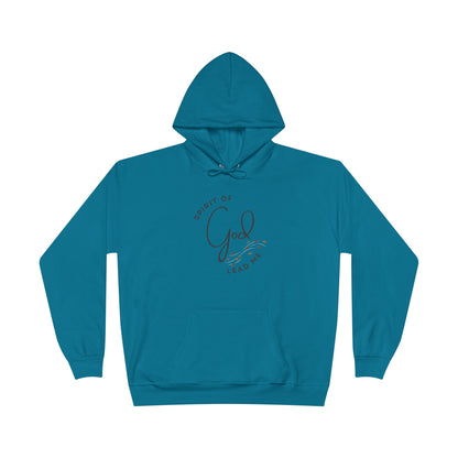 Teal Logos Co. Spirit Lead Me hoodie with front kangaroo pocket and drawstring hood