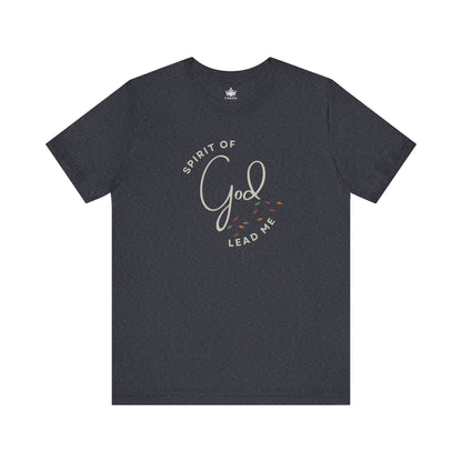 Black Spirit Lead Me shirt with God inspired text and simple design on front