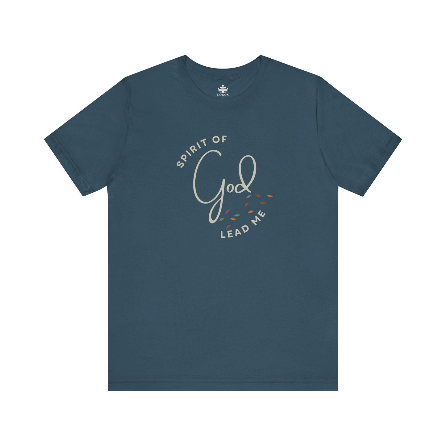 Spirit Lead Me shirt in deep teal with inspirational God script design