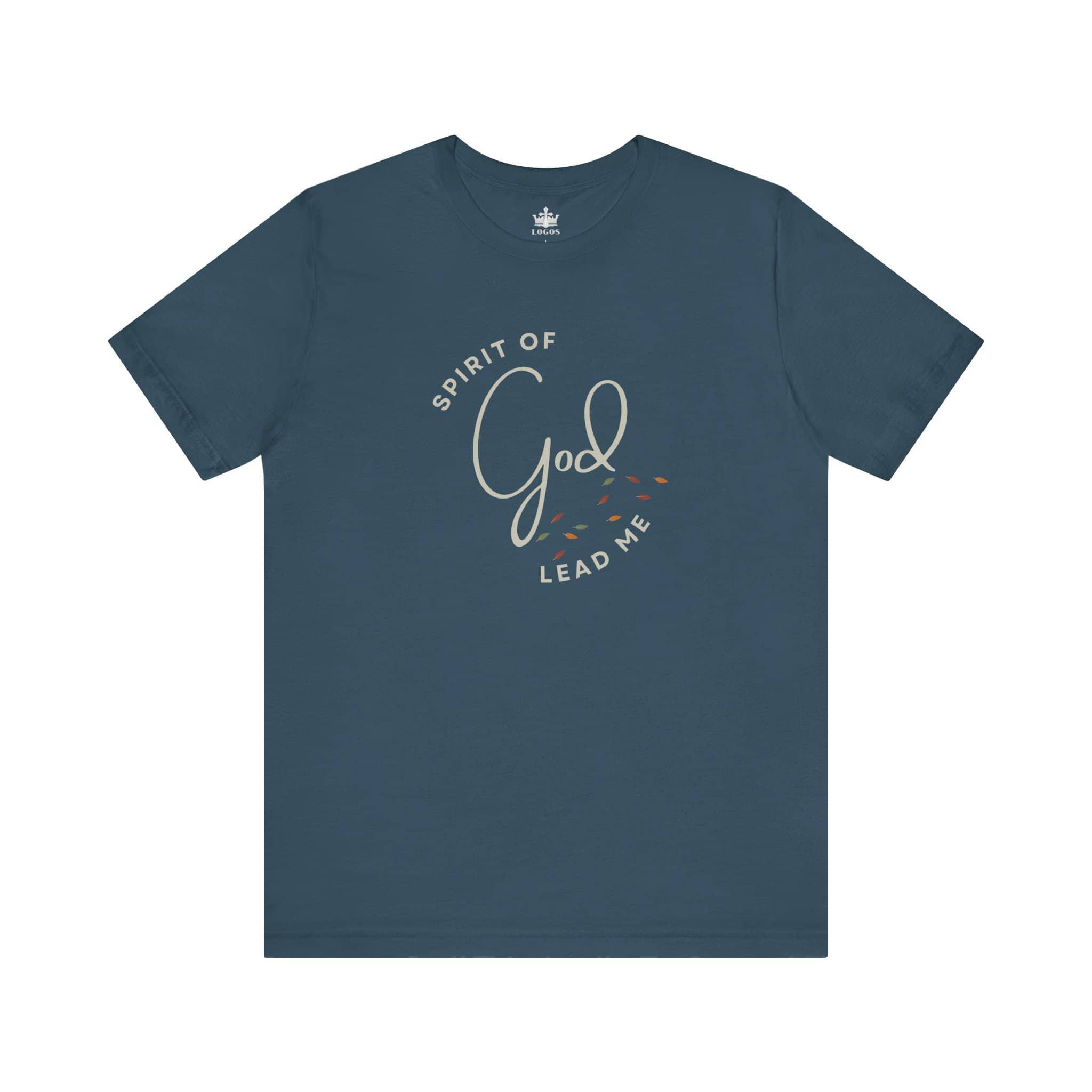Spirit Lead Me shirt in deep teal with inspirational God script design