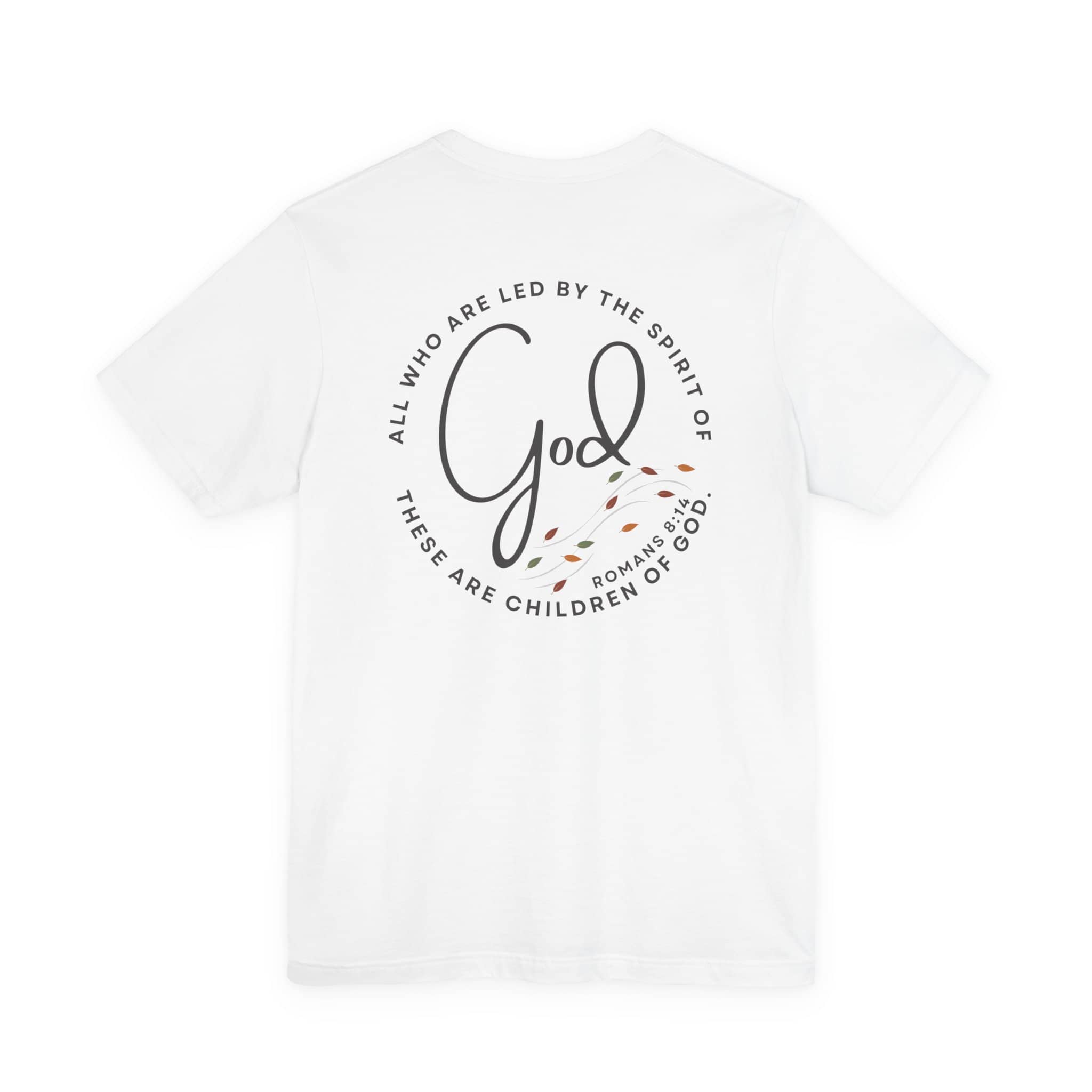 White Spirit Lead Me shirt featuring scripture on the back in stylish typography