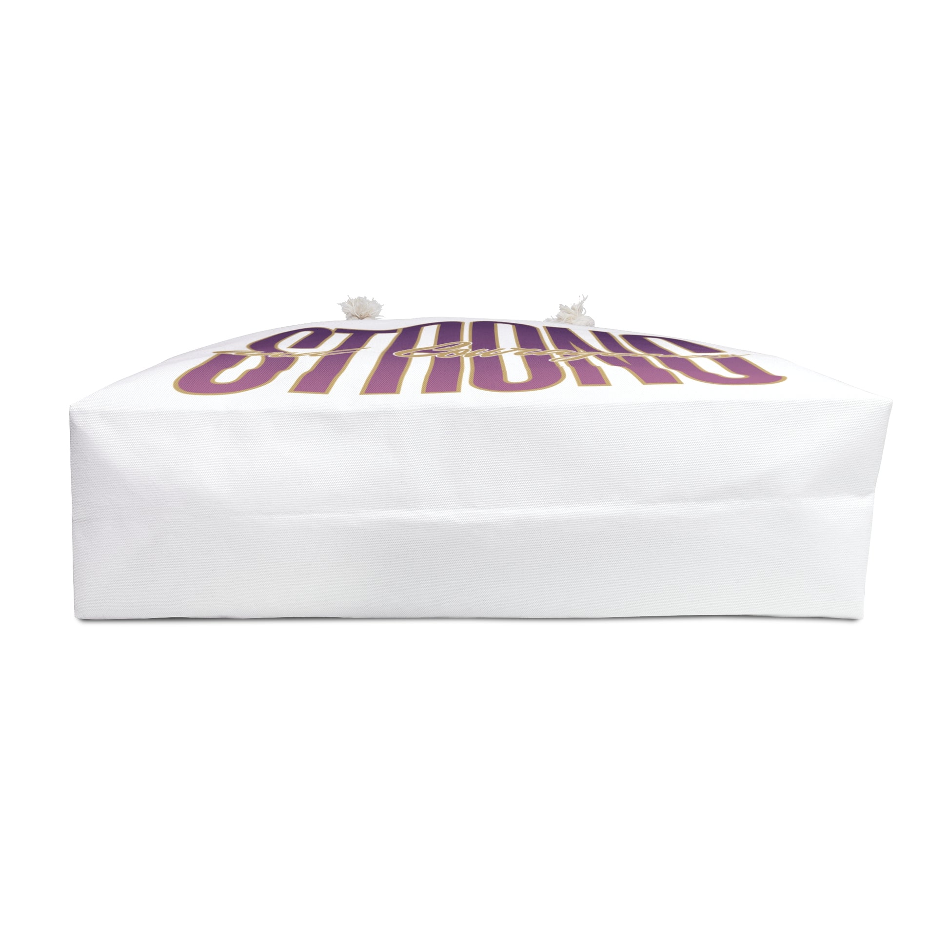 Strong and courageous Scripture bag with motivational design and durable fabric for daily use