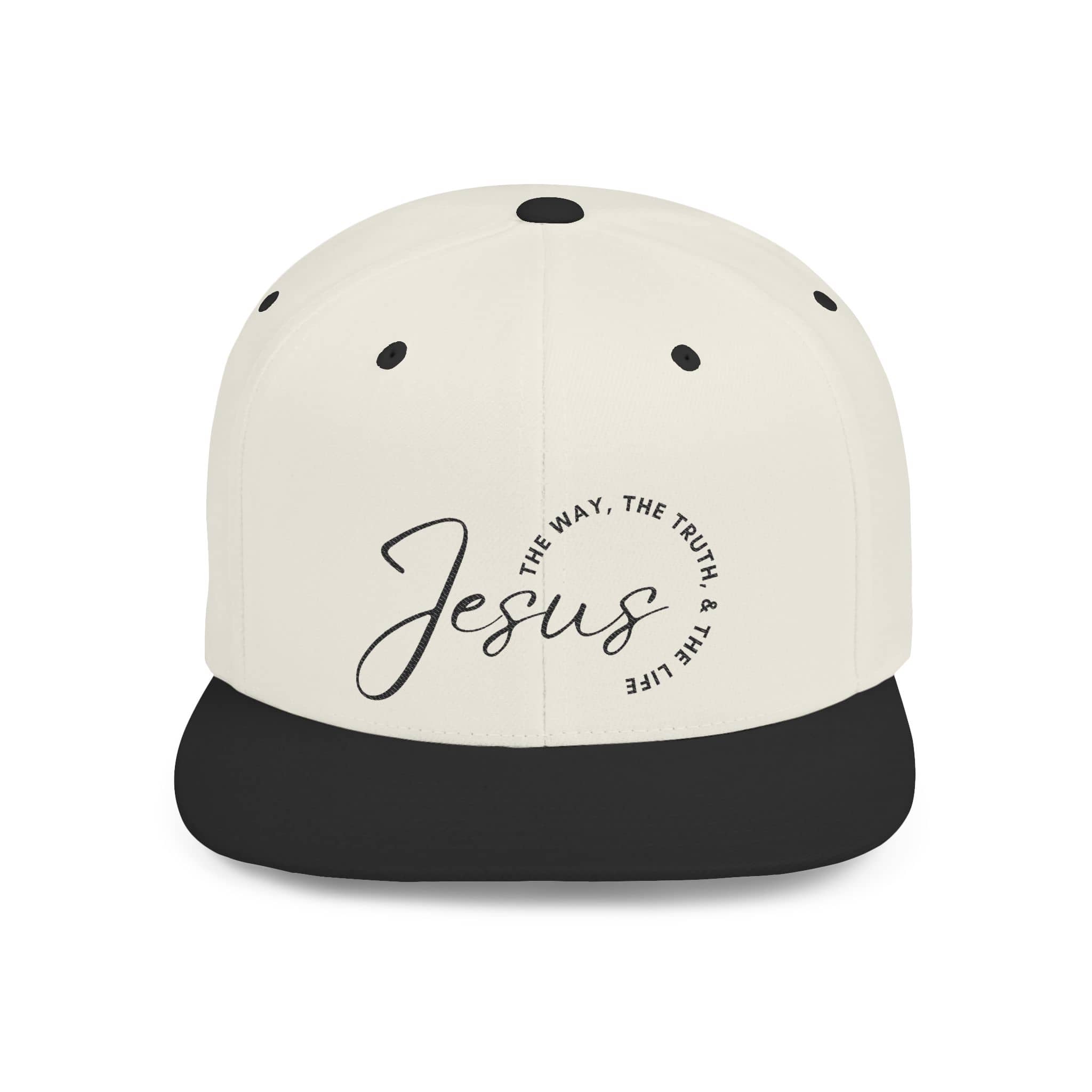 The way the truth the life hat with black brim and stylish design featuring Jesus text